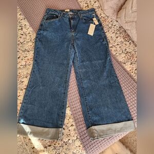 Pilcro Blue Wide Leg Jeans